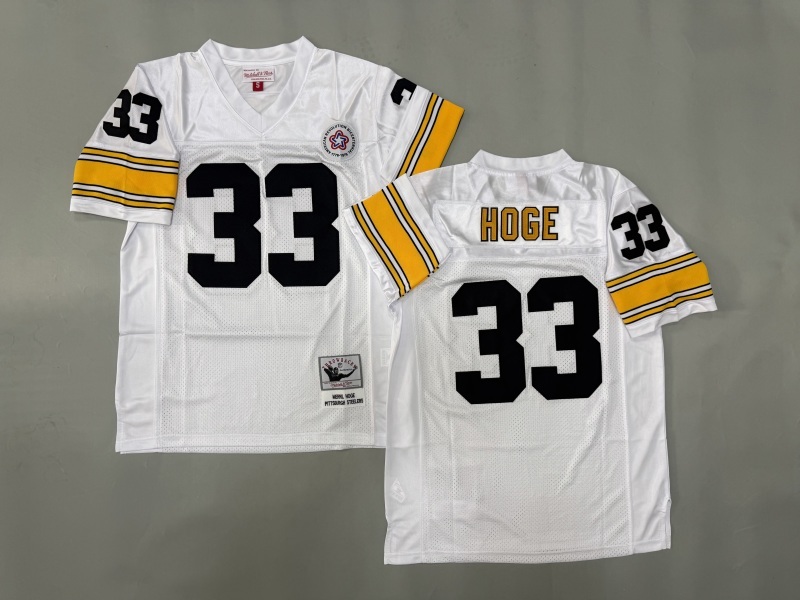Men 2025 Pittsburgh Steelers #33 Hoge white Throwback Limited NFL Jersey style 001->pittsburgh steelers->NFL Jersey